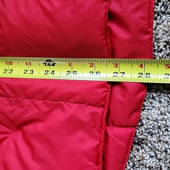 Lands End vest red down-filled Lg 42-44 mens snap closure washable - Picture 4 of 9